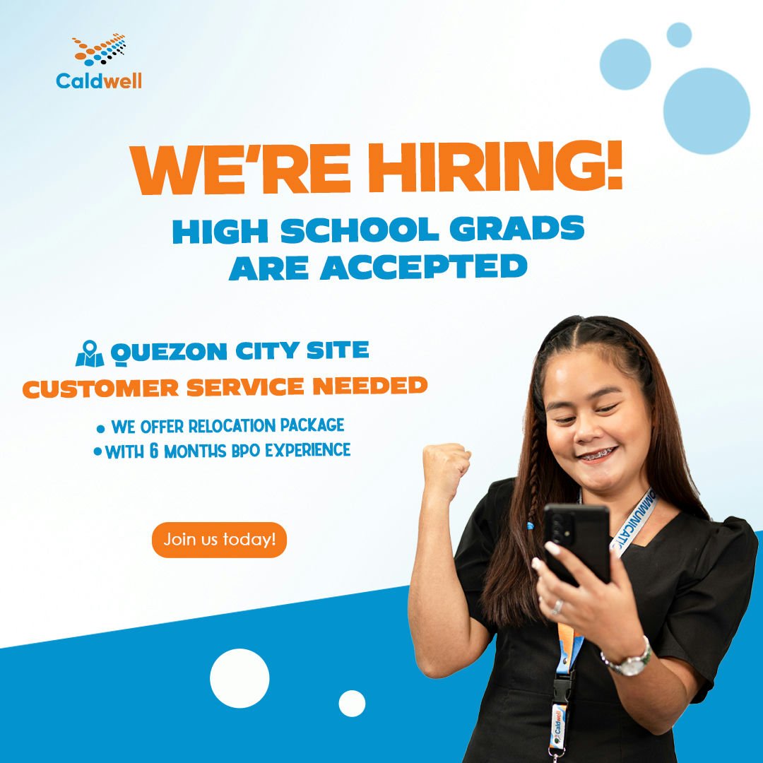 We’re Hiring CSR For Our Quezon City Site!