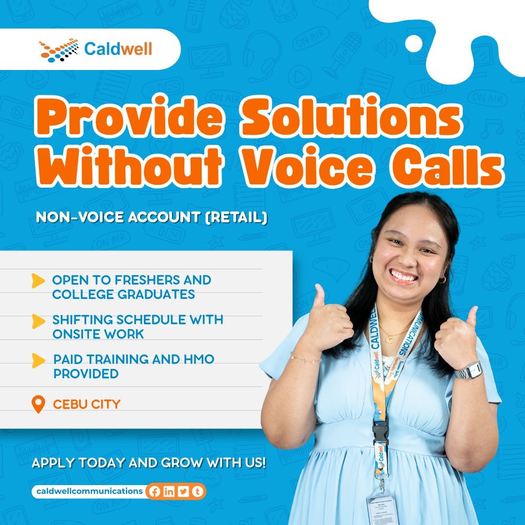 We're hiring Non-voice Account in Cebu!