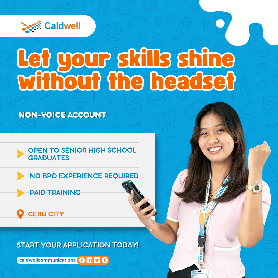 We're hiring Non-voice Account in Cebu!