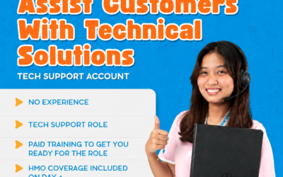 Technical Support Specialist Start ASAP Davao City